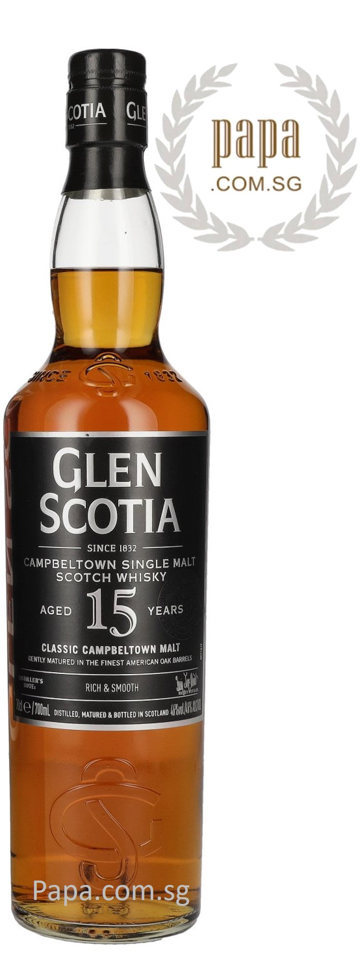 Glen Scotia 15 Years Old Single Malt - Campbeltown - 46% abv