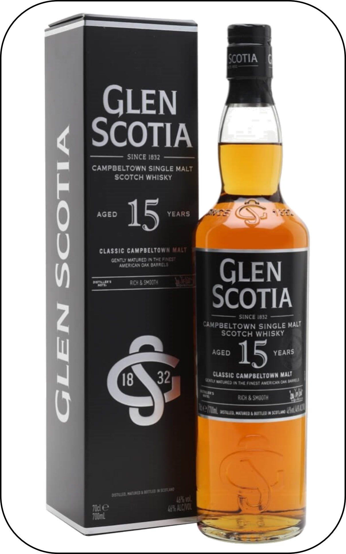 Glen Scotia 15 Years Old Single Malt - Campbeltown - 46% abv