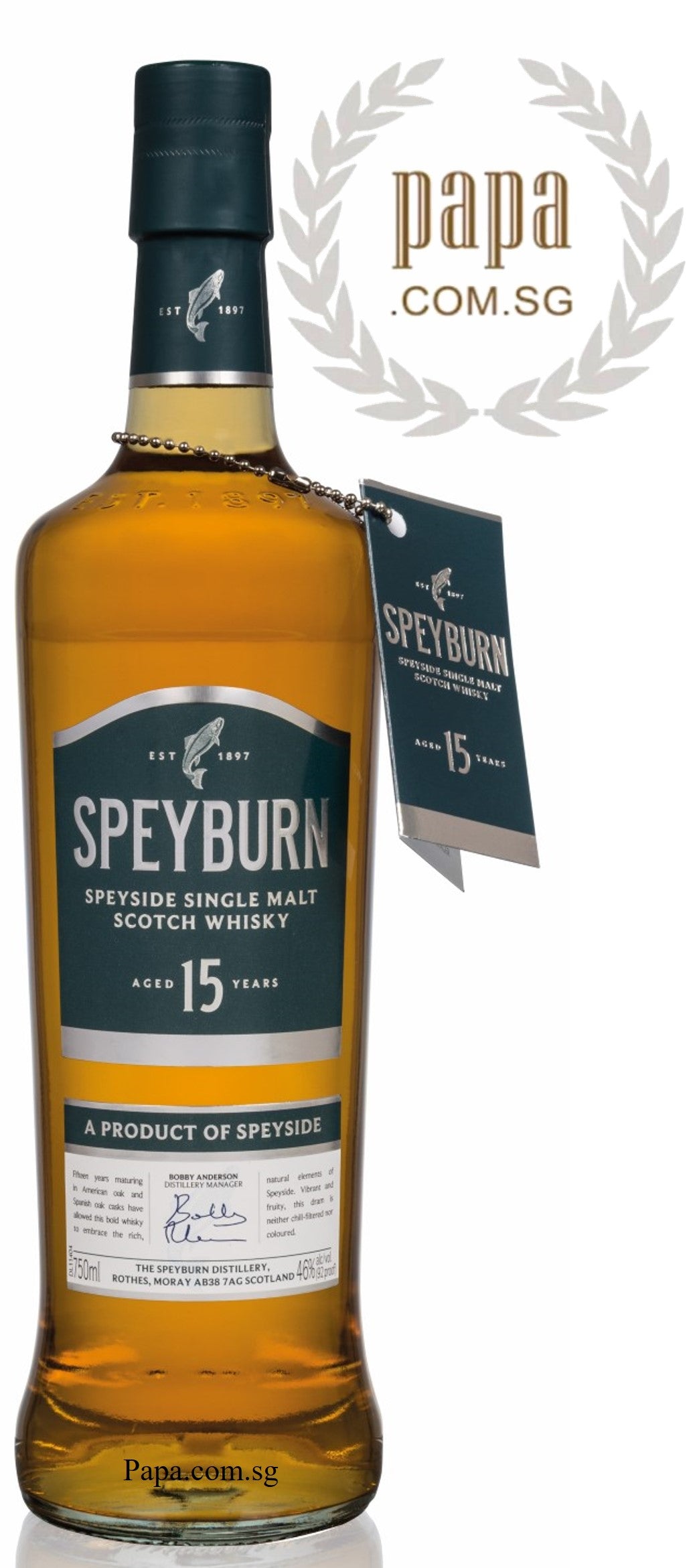 Speyburn 15 Years Single Malt - 46% abv (01 x 700ml Bottle) FREE 01 SPEYBURN 10 YO MINIATURE