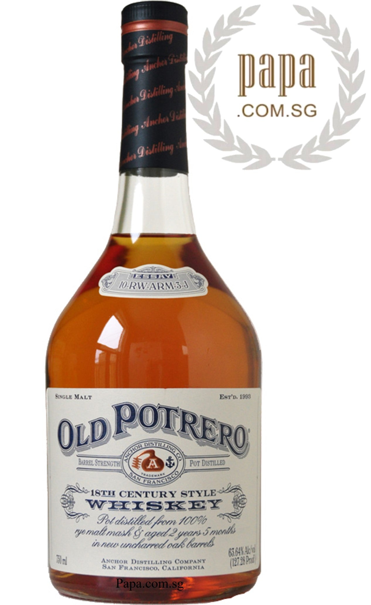 Anchor Distillery - Old Potrero 18 Century Style Rye - Cask Strength - 63.6% abv