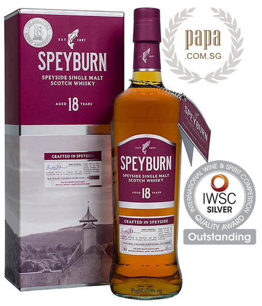 Speyburn 18 Years Single Malt - 46% abv (01 x 700ml Bottle) FREE 01 SPEYBURN 10 YO MINIATURE