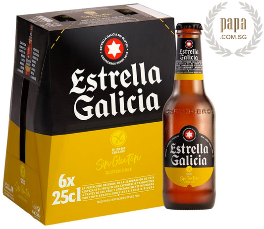 Estrella Galicia Cerveza Especial Lager Sin Gluten Free - 6 PACK DEAL