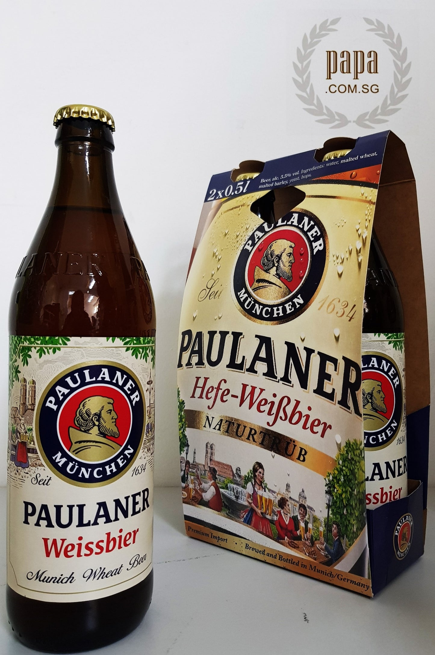 Paulaner Weissbier - 5.5% abv - Glass Bottle Version