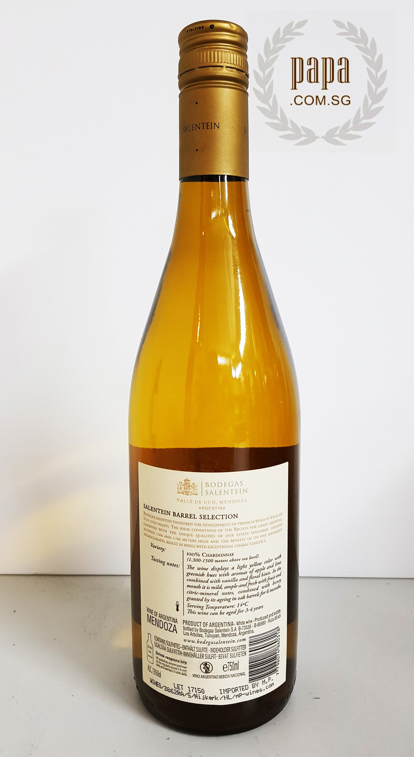 Salentein Barrel Selection Chardonnay 2016 (Sustainable Farming)