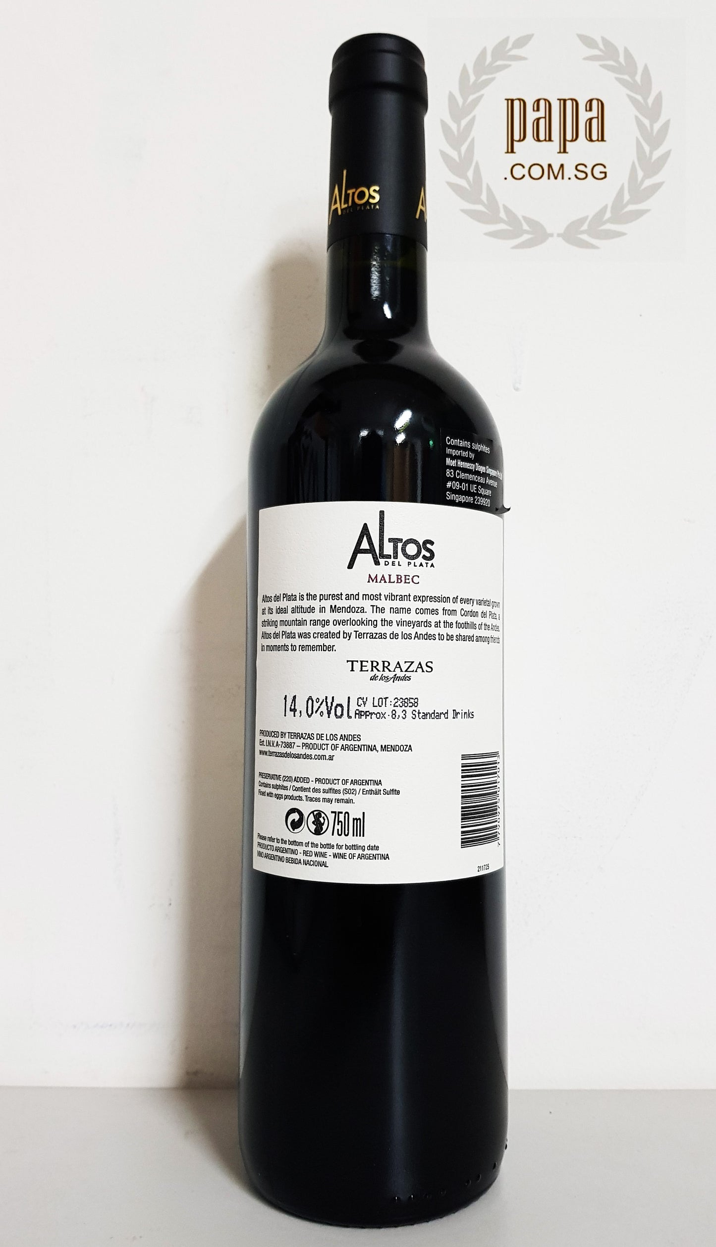 Terrazas Altos del plata Malbec 2020