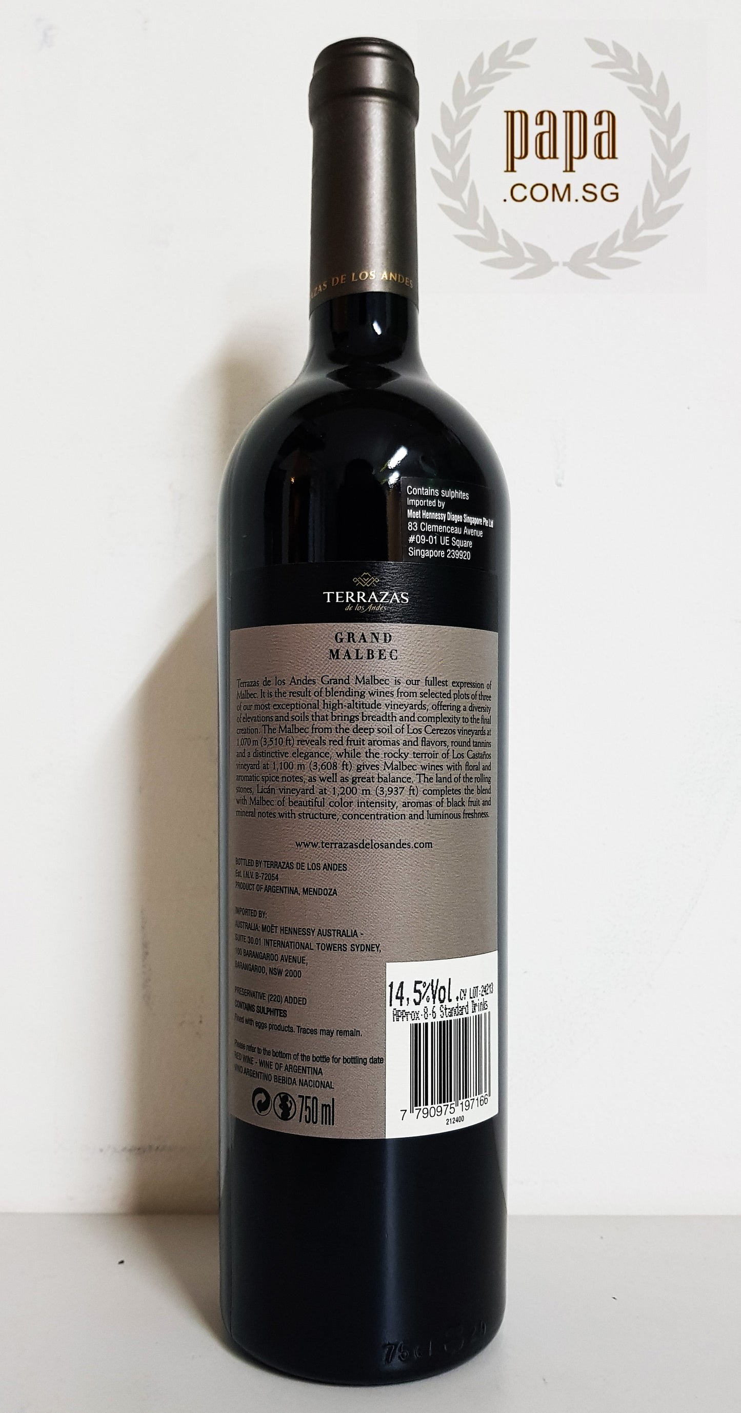 Terrazas de los Andes Grand Malbec 2018